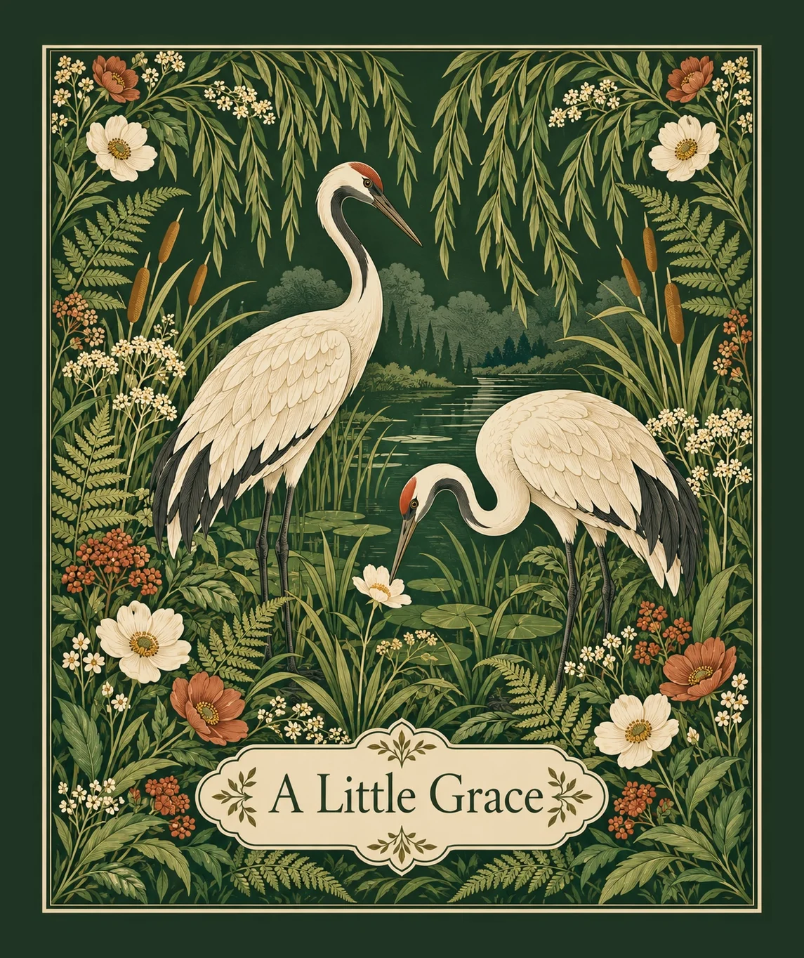 A Little Grace velveteen blanket with nature-inspired artwork — artwork preview