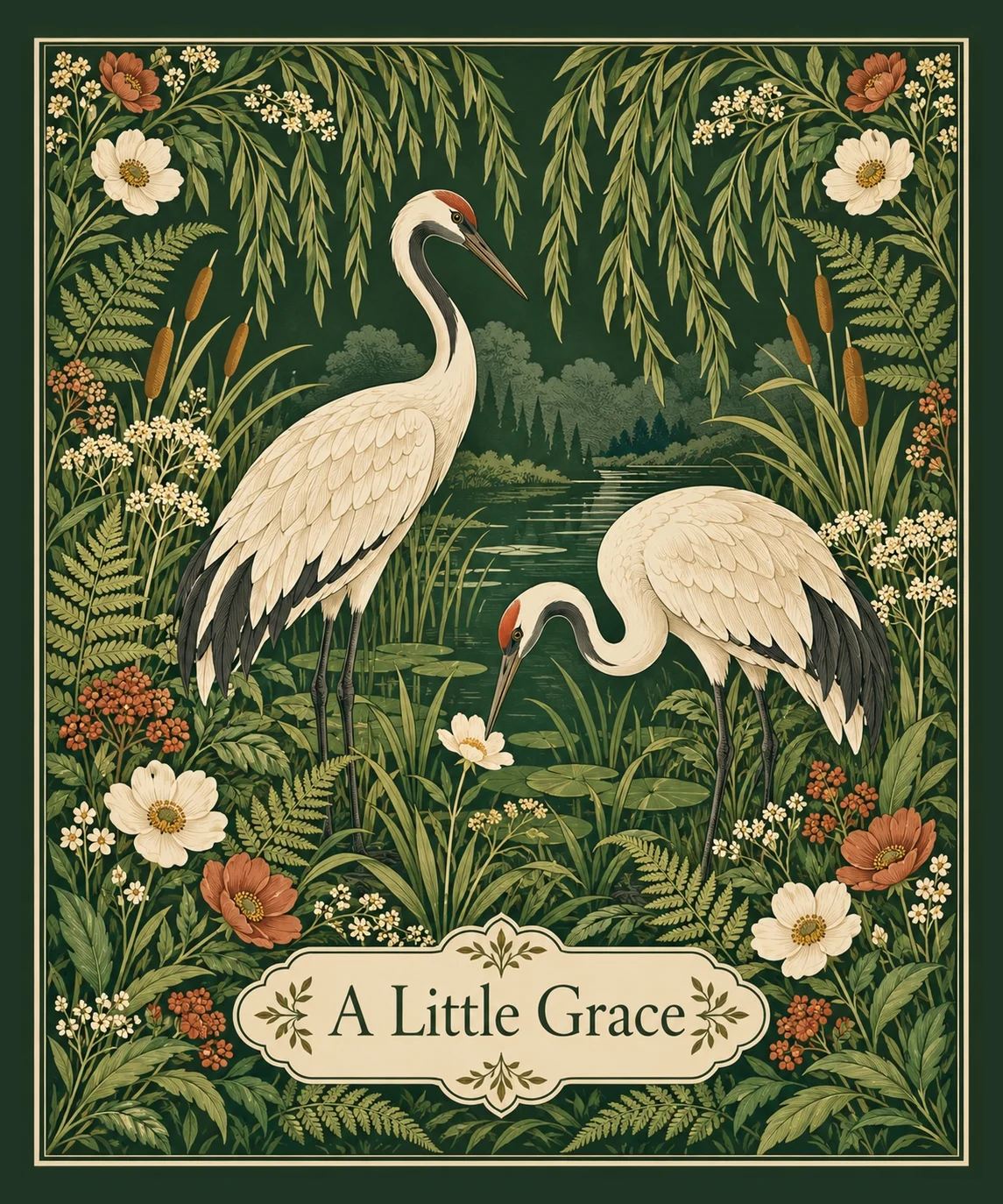 A Little Grace woven blanket with nature-inspired artwork — artwork preview